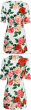 Roses-Printed Mini Dress