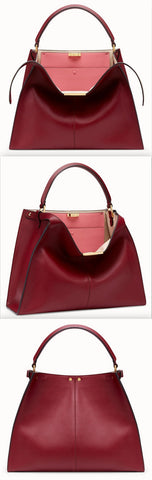 Peekaboo X-Lite Large Burgundy/Red Leather Bag