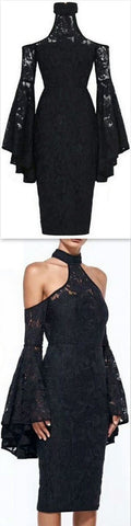 'Poppy' Lace Dress, Black