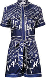 Logo Printed Playsuit | DESIGNER INSPIRED FASHIONS