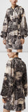 'Dreamscape' Print Silk Shirt-Dress