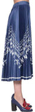 Pleated Skirt in Logo Chevron Skirt