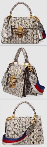 Queen Margaret Snakeskin Top Handle Bag