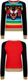 Tiger Embroidered Knit Sweater