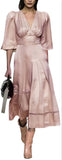 Cape Style Sleeves Dress, Light Pink | DESIGNER INSPIRED FASHIONS