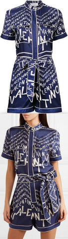Logo Printed Playsuit