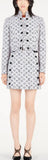 Logo Standing Collar Jacket and Skirt Set