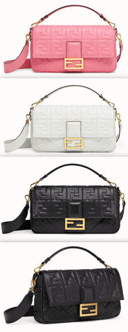 Baguette Large Leather Bag - Pink, White, Black | DESIGNER INSPIRED FASHIONS
