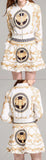 Printed Cropped Jacket & Skirt Set