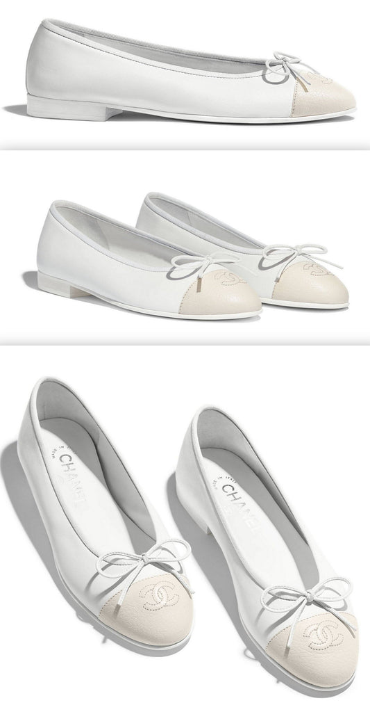 Logo Lambskin & Goatskin Ballerina Flats