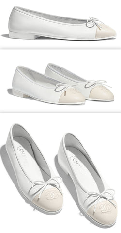 Logo Lambskin & Goatskin Ballerina Flats