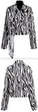 Zebra-Print Tassel Jacket