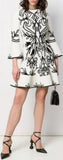 Jacquard Knit Mini Dress