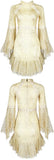 Gold Glittered Flared Mini Skater Dress