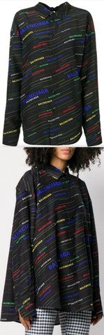 Diagonal Stripe Logo Shirt