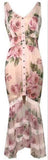 Button-Down Floral Lace-Paneled Dress