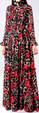 Rose Leopard Print Gown