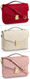 Pochette Metis Monogram Bag - Red, Cream/White, Powder Pink