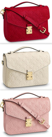Pochette Metis Monogram Bag - Red, Cream/White, Powder Pink
