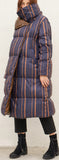 Striped Down Coat