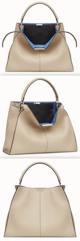 Peekaboo X-Lite Beige Leather Bag