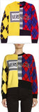 Logo Argyle Print Sweater