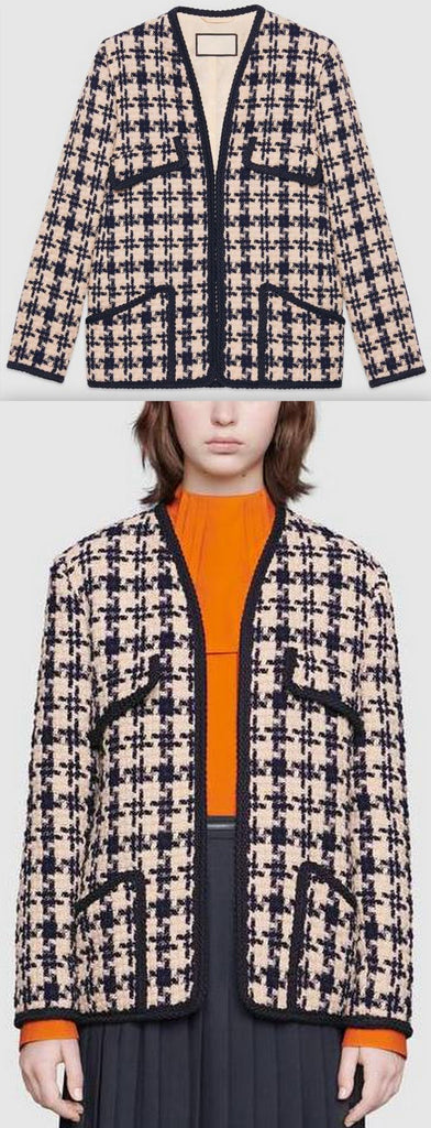 Houndstooth Tweed Jacket | DESIGNER INSPIRED FASHIONS