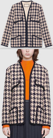 Houndstooth Tweed Jacket | DESIGNER INSPIRED FASHIONS