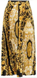 Baroque-Print Pleat Skirt