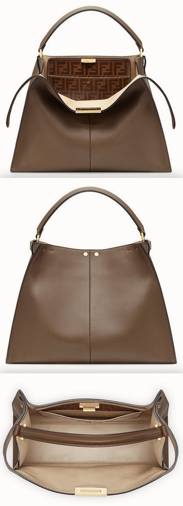 Peekaboo X-Lite Regular Brown Leather Bag