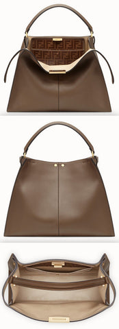 Peekaboo X-Lite Regular Brown Leather Bag
