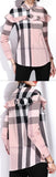 Ruffle Check Print Shirt
