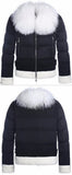 Lamb-Fur Puffer Down Jacket