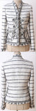 Striped Fringed Tweed Jacket | DESIGNER INSPIRED FASHIONS