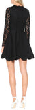Scalloped-Hem Lace-Top Dress