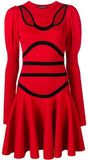 Cut-Out Knitted Dress, Red