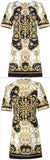 Baroque Print Embellished Mini Dress | DESIGNER INSPIRED FASHIONS