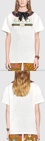Oversize Collared T-shirt with Logo | DESIGNER INSPIRED FASHIONS