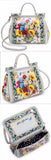 Sicily Printed Leather Top Handle Satchel