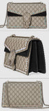 Dionysus GG Supreme Shoulder Bag with Crystals, Black