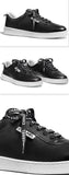 Black Calfskin Leather Sneakers