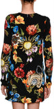 Floral Telephone-Print Mini Dress