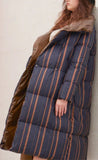 Striped Down Coat