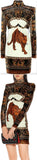 Animal and Baroque Printed Mini Dress