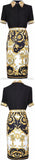 Baroque Trim Blouse and Skirt Set