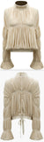 Pleated Paneled Blouse
