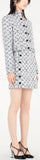 Logo Standing Collar Jacket and Skirt Set