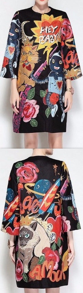 Embellished Embroidered Coat