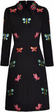 Butterfly-Embroidered Mini Dress