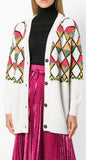 Geometric Intarsia Cardigan